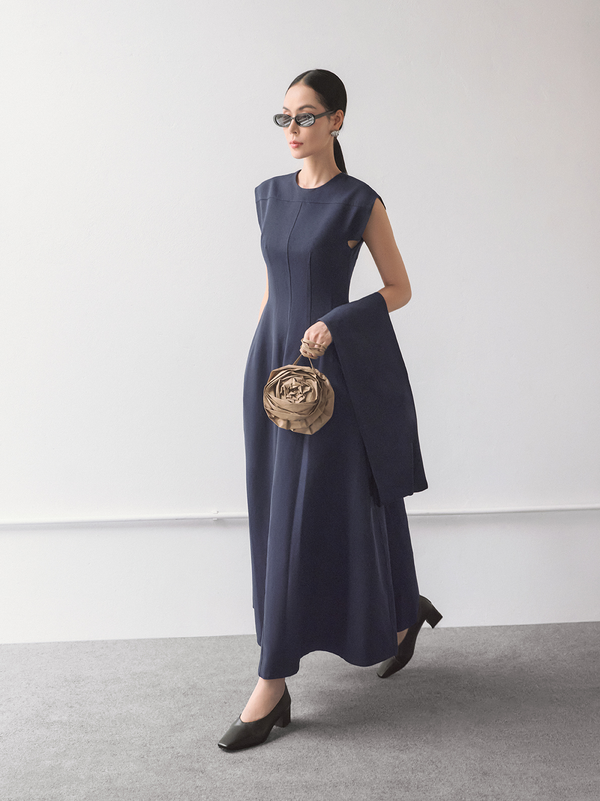 Daffodil Dress in Navy