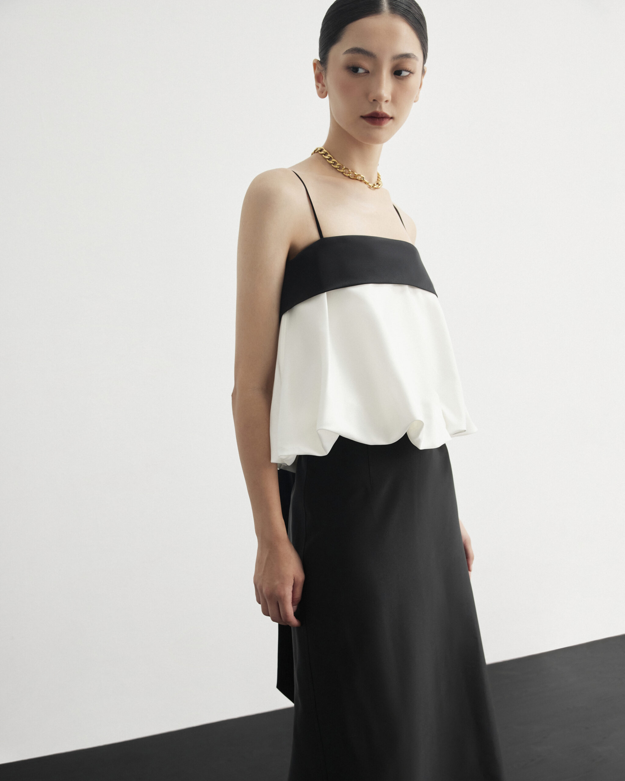 Nori Contrast Top