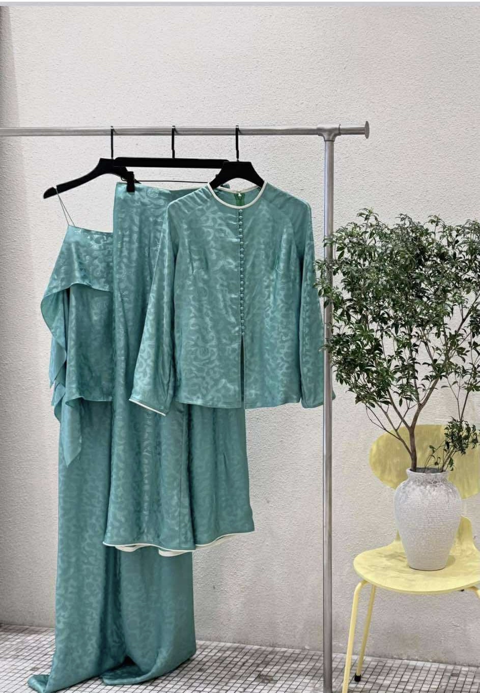 Long Sleeve Silk Set