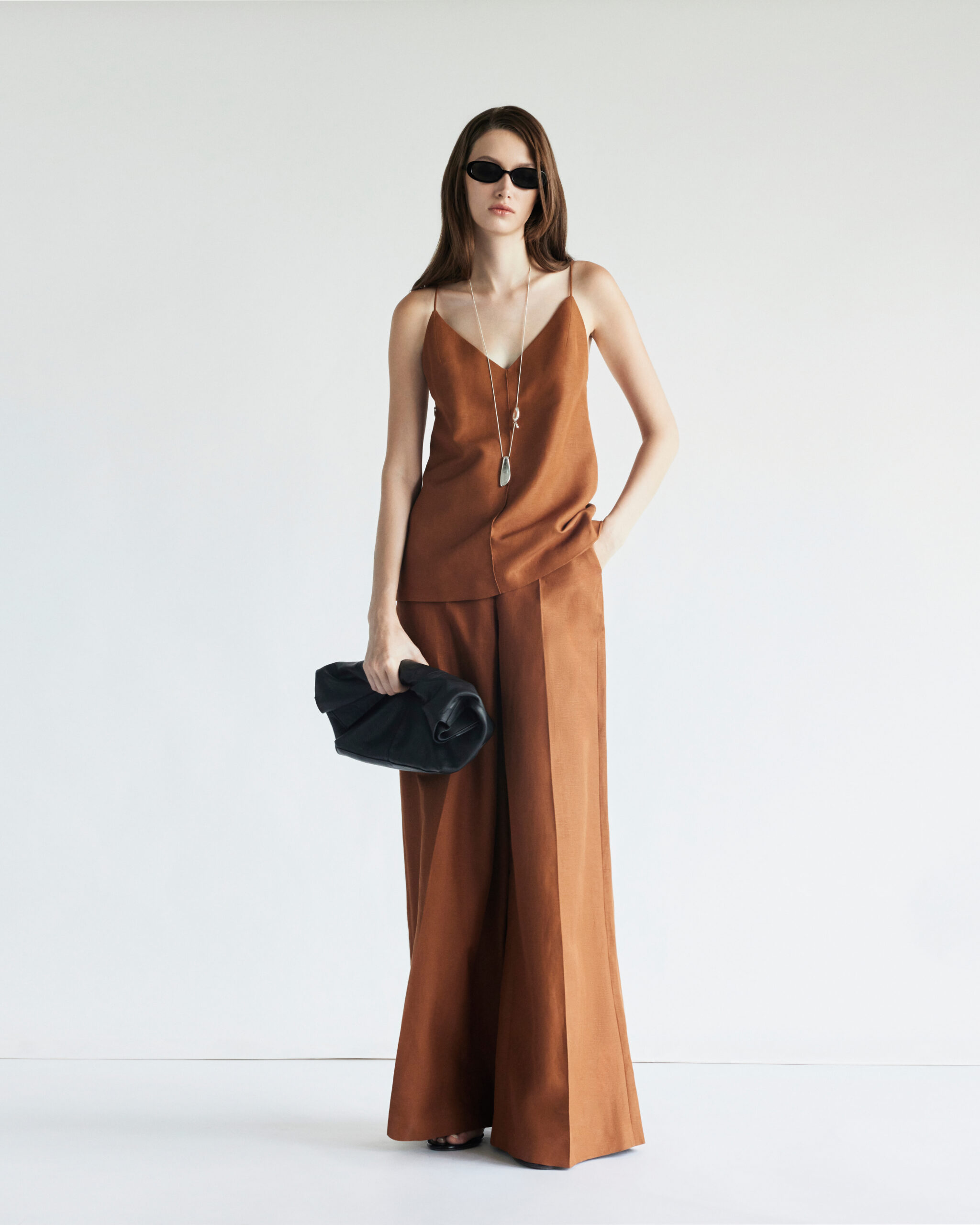 Sienna Linen Trousers in Brown