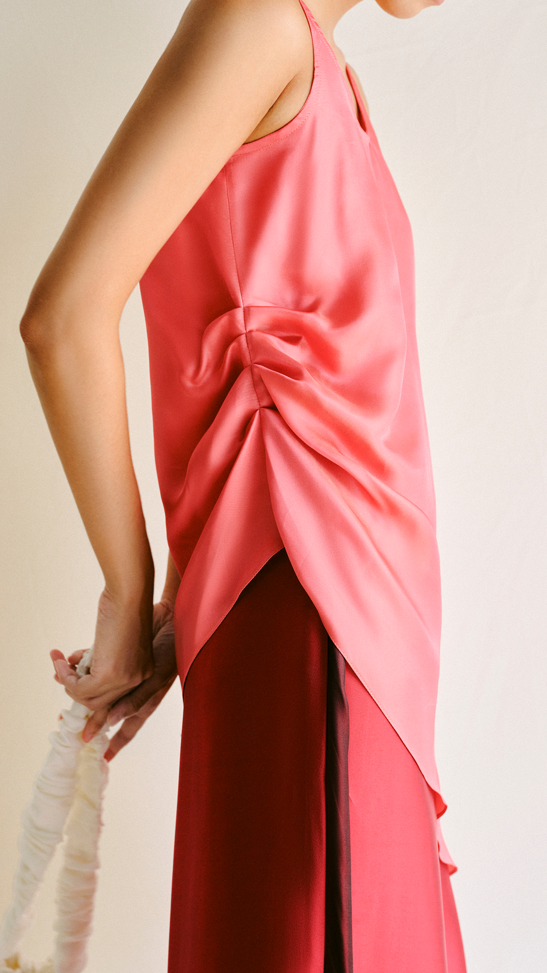 Silk Tank Top in Pink