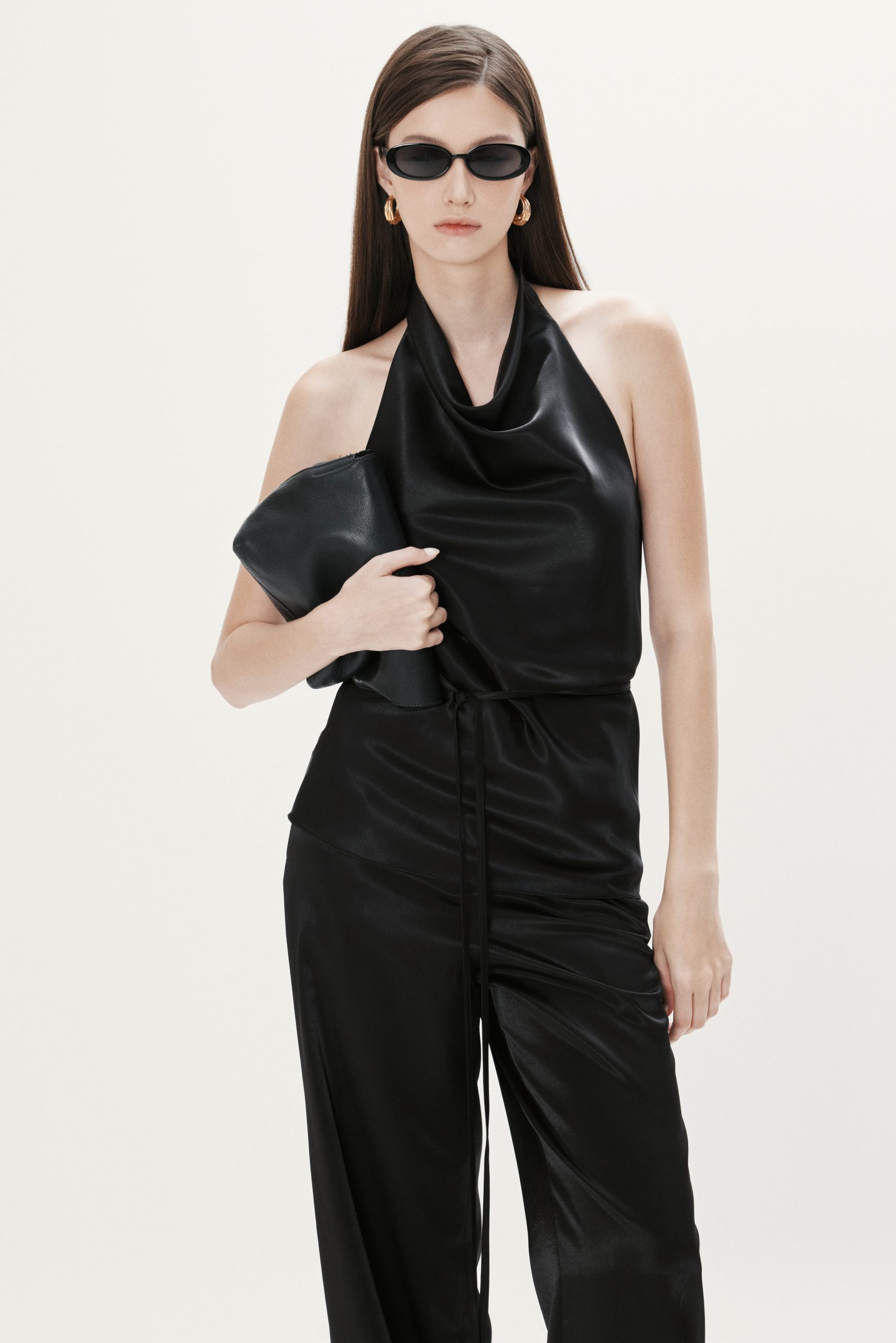 Tessa Silk Top in Black