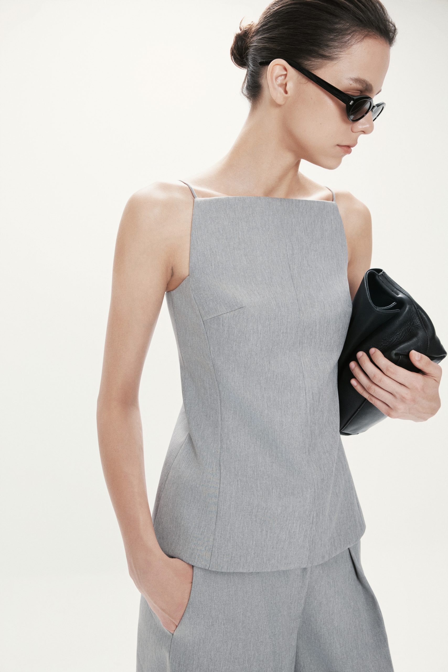 Greta Top in Grey